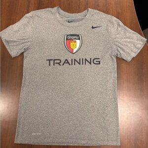 Nike Dri-Fit Dallas Texans Soccer Club Training Shirt Small Gray Short Sleeve